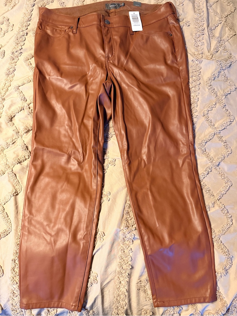Torrid Root Beer Faux Leather Skinny Pants